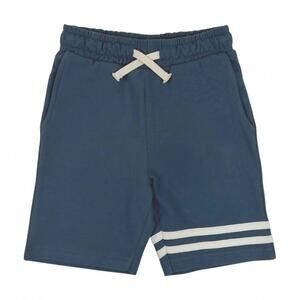 NEW TINY WHALES boys old school terry shorts in navy